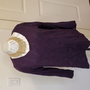 SIMPLY VERA VERA WANG XL EUC PURPLE LONG SLEEVED TOP